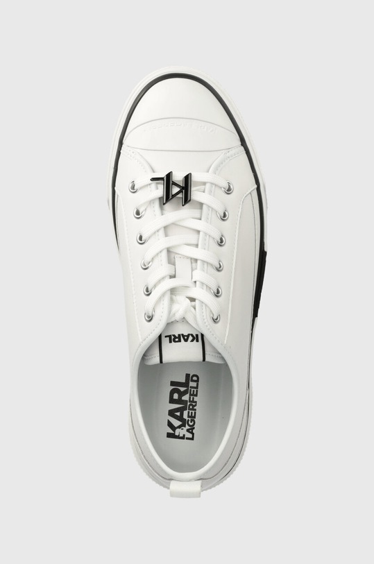 Karl Lagerfeld bőr tornacipő KAMPUS MAX fehér KL50420.011