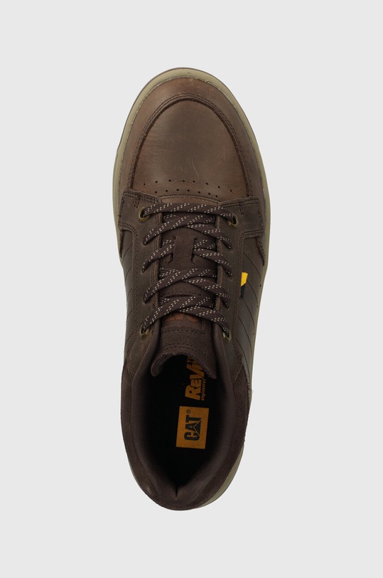 Kožené sneakers boty Caterpillar APA CUSH hnědá P725846