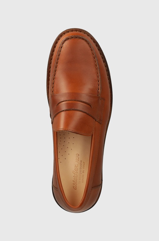 Kožené mokasíny Astorflex Mokaflex Rubber béžová MOKAFLEX.RUBBER.710.417