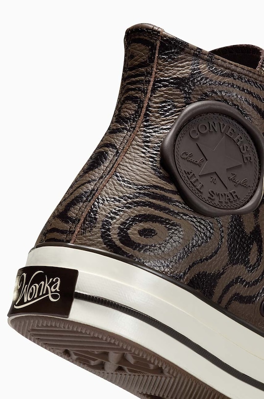 Converse tenisi de piele Converse x Wonka Chuck 70 Chocolate Swirl maro A08151C
