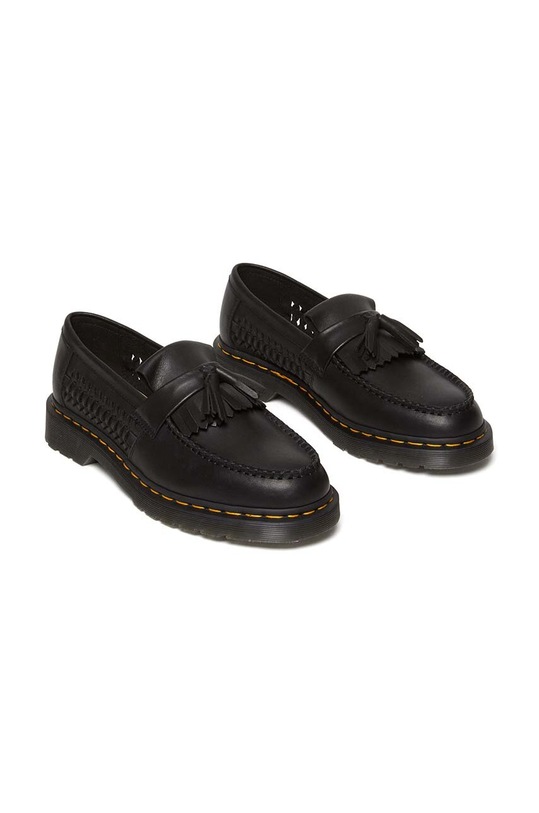 Dr. Martens mokasyny skórzane Adrian Woven DM31621001 czarny SS24