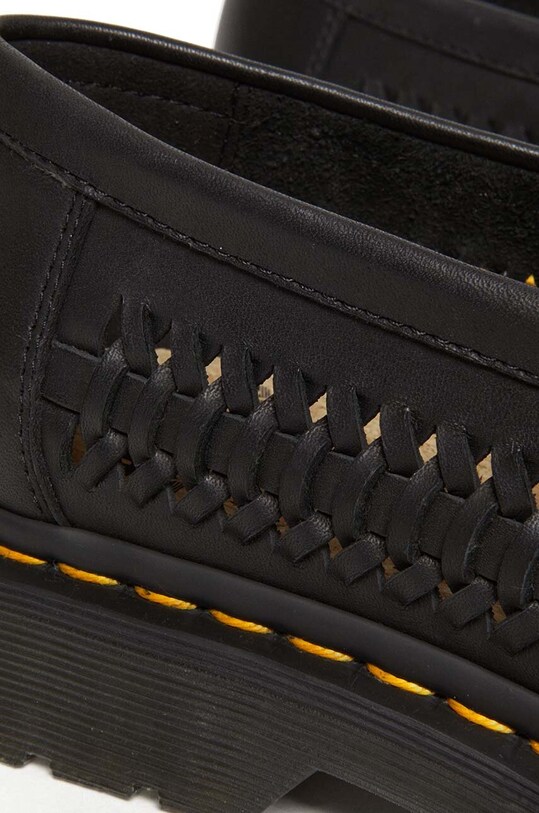 Dr. Martens mokasyny skórzane Adrian Woven czarny DM31621001