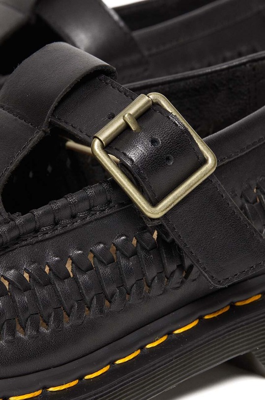 Kožené poltopánky Dr. Martens Adrian T Bar DM31622001 čierna