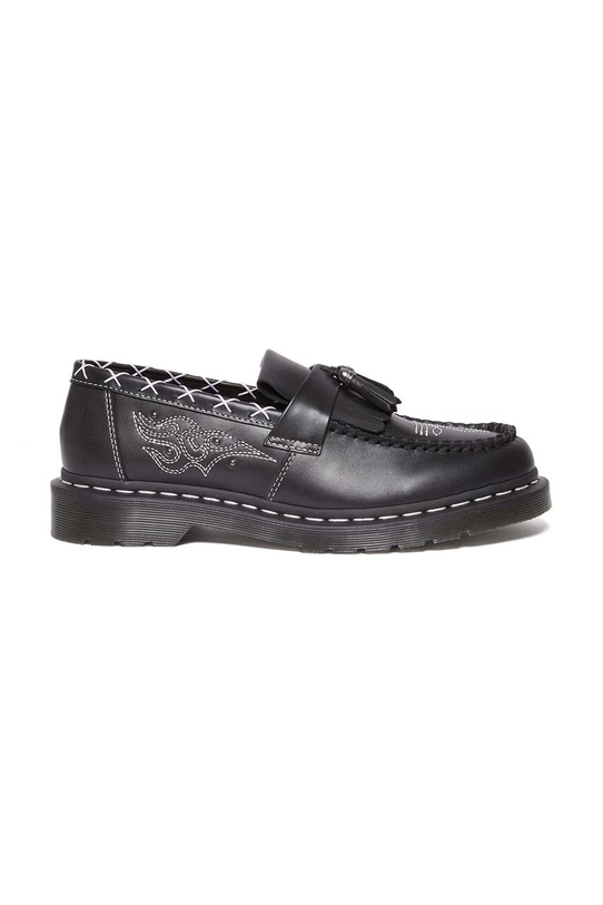 Kožne mokasinke Dr. Martens Adrian Gothic Americana ravna crna DM31626001