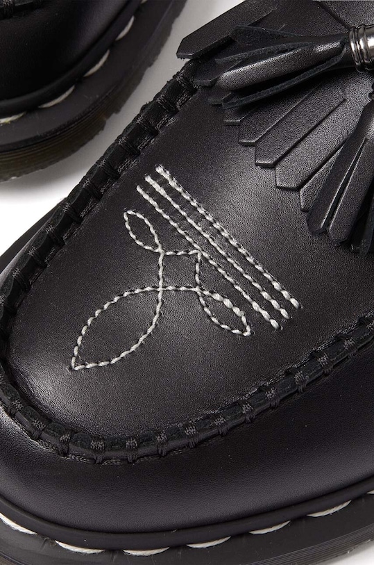Obuwie Dr. Martens mokasyny skórzane Adrian Gothic Americana DM31626001 czarny