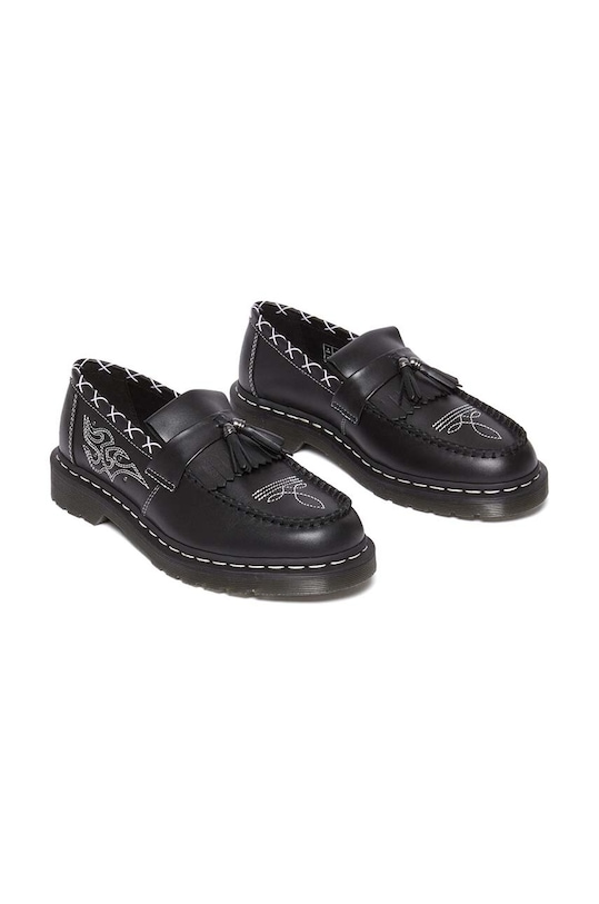 Dr. Martens mokasyny skórzane Adrian Gothic Americana DM31626001 czarny
