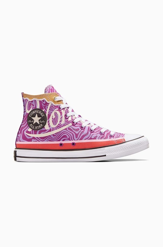 Converse sportcipő Converse x Wonka Chuck Taylor All Star Swirl lapos lila A08154C