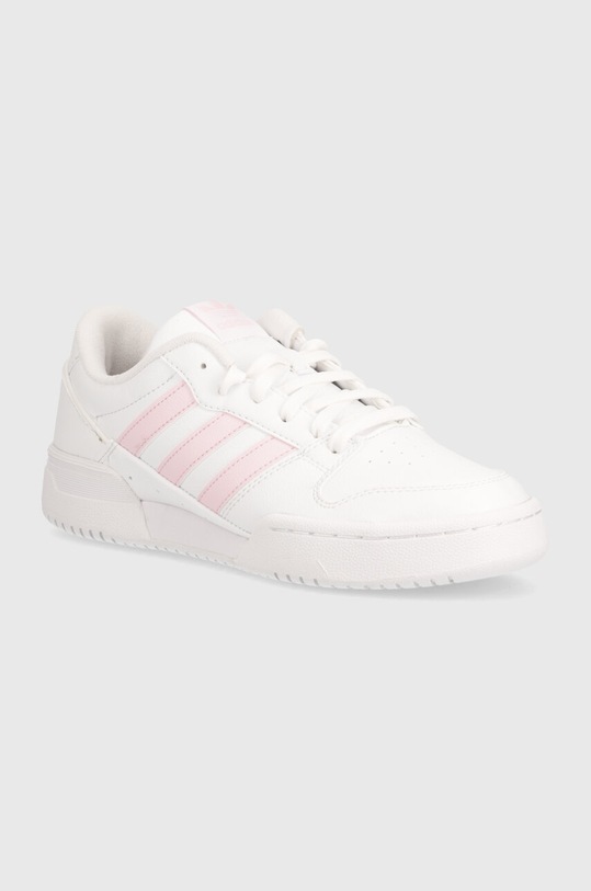 Kožené tenisky adidas Originals Team Court 2 STR plochá bílá ID6632