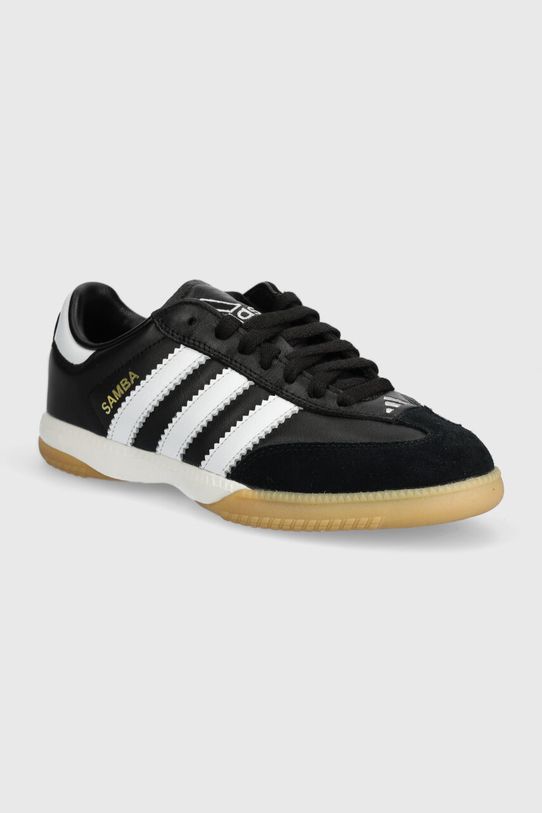Δερμάτινα αθλητικά παπούτσια adidas Originals Samba MN λείο δέρμα μαύρο IF1952