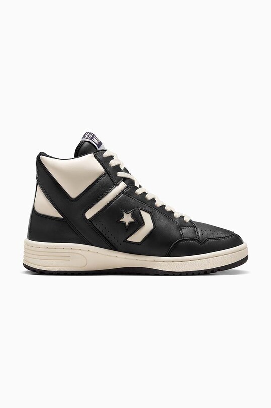 Converse leather sneakers Weapon Old Money Mid Vintage flat black A04400C