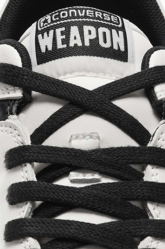 Kožené tenisky Converse Weapon Old Money bílá A07239C