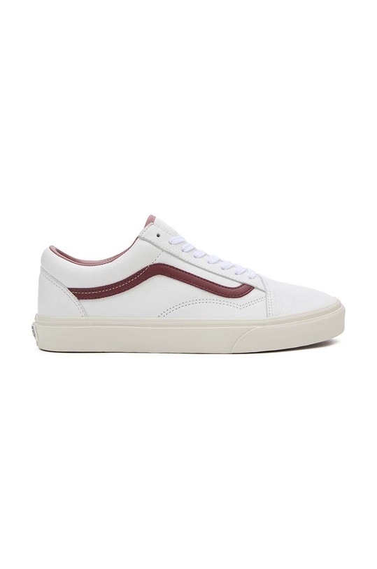 Vans bőr tornacipő Old Skool lapos fehér VN0007NT7BF1