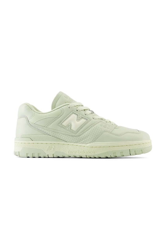 Kožené tenisky New Balance BB550MCC plochá zelená BB550MCC