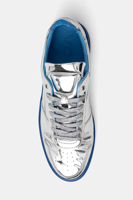 VOR sneakersy skórzane 5A 5A.Cromato srebrny