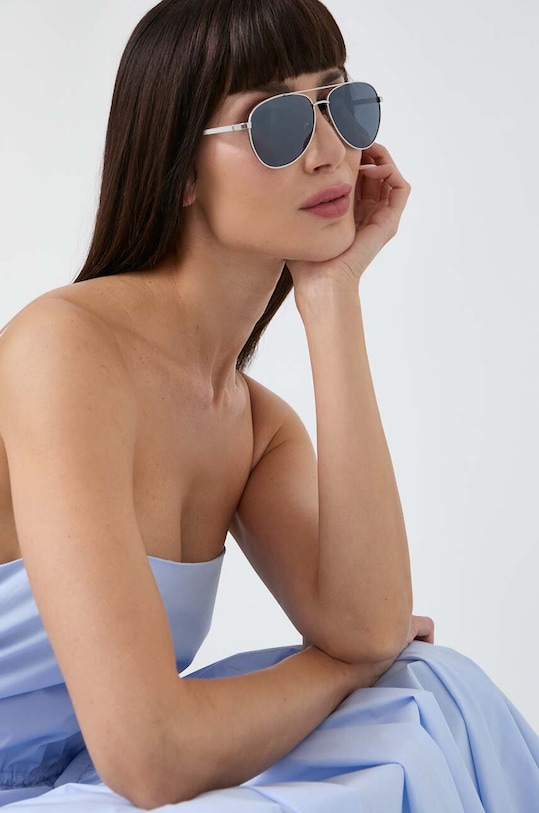Guess ochelari de soare uniforme argintiu GF0251.10A