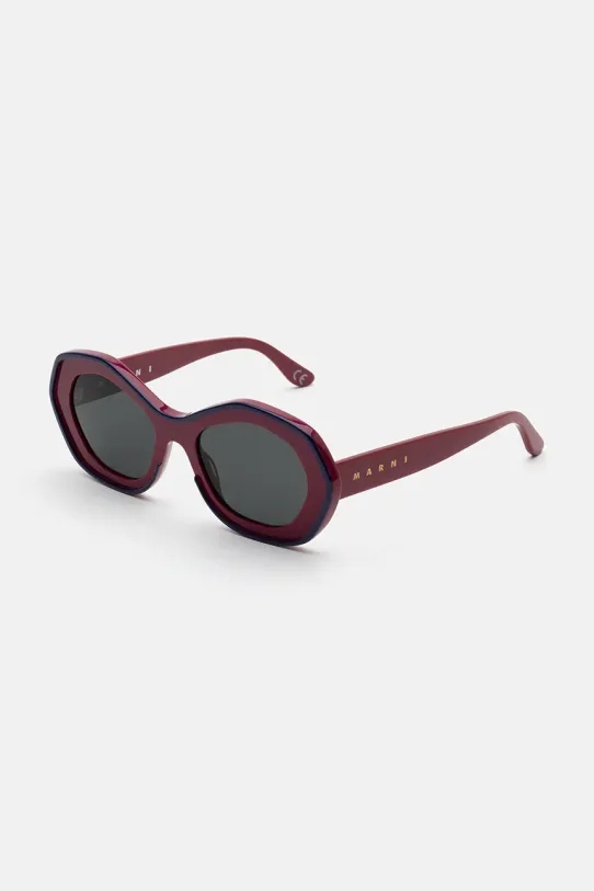 Marni ochelari de soare Ulawun Vulcano Bordeaux EYMRN00024.002.YAL burgundia AA00