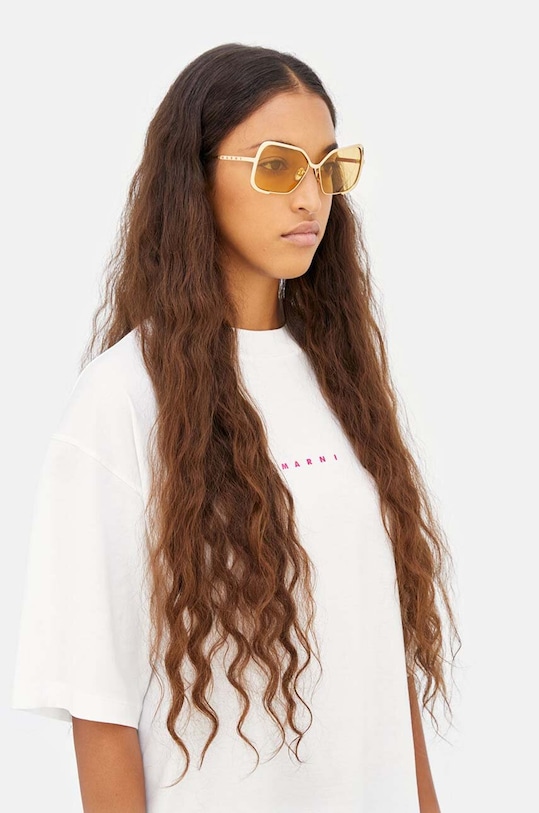 Marni ochelari de soare Unila Valley Gold Mustard geometric multicolor EYMRN00058.001.52Z