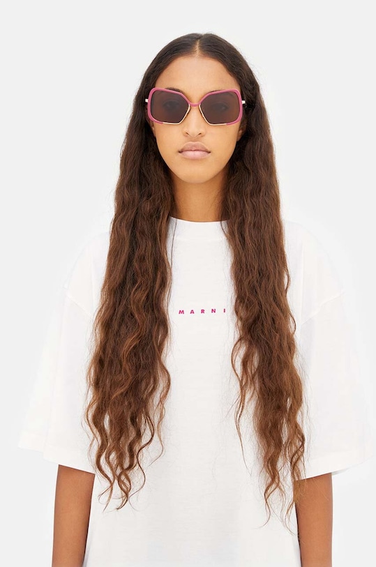 Sluneční brýle Marni geometrické hnědá EYMRN00058.004.U25