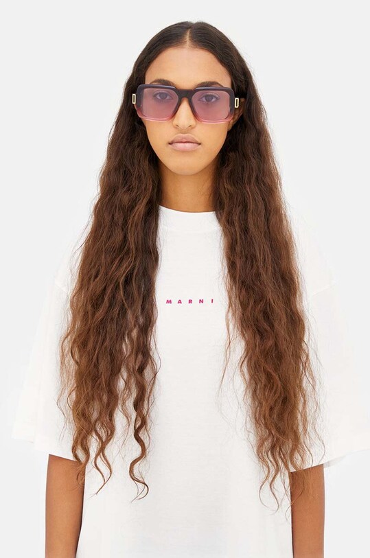 Сонцезахисні окуляри Marni Zamalek Faded Burgundy прямокутна рожевий EYMRN00054.004.LCS