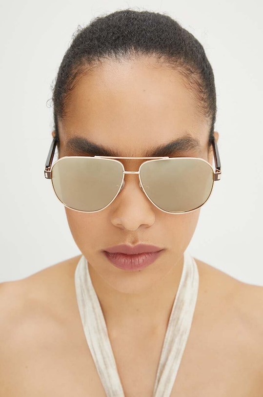 Slnečné okuliare Guess hladký zlatá GF0247.32G