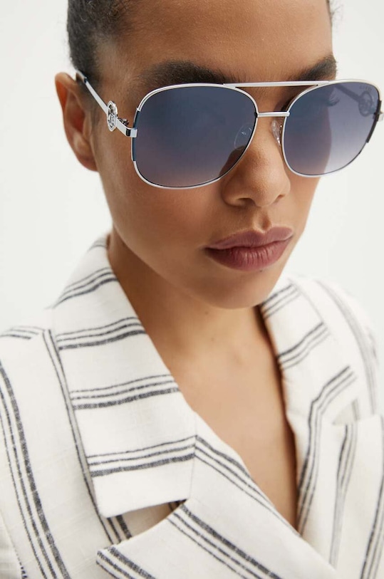 Солнцезащитные очки Guess авиатор серебрянный GF6127.10C