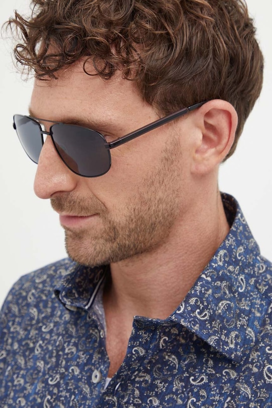 Slnečné okuliare Guess hladký čierna GF0244.01A