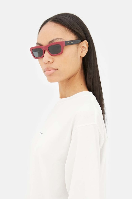 Marni okulary przeciwsłoneczne Kawasan Falls Bordeau EYMRN00019.004.KFK