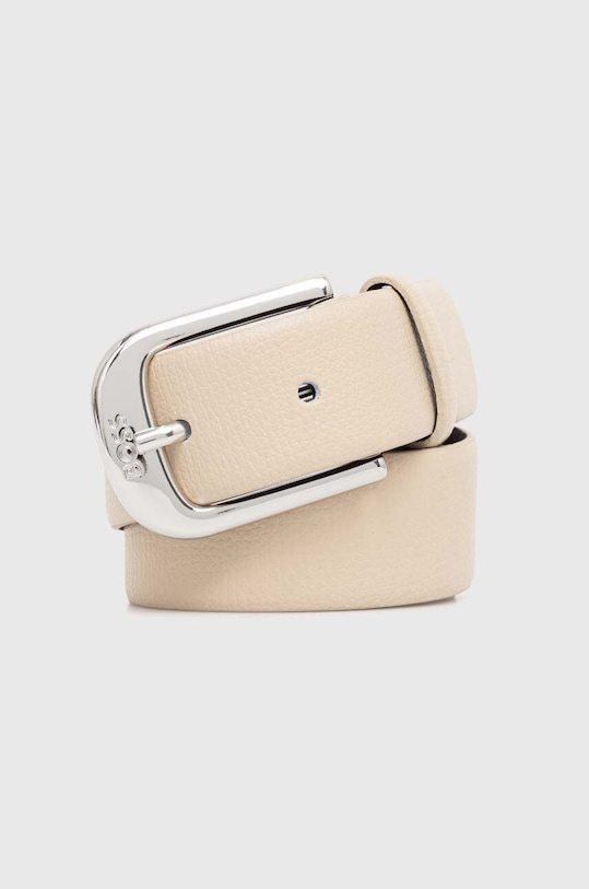 Шкіряний ремінь BOSS бежевий 50480651