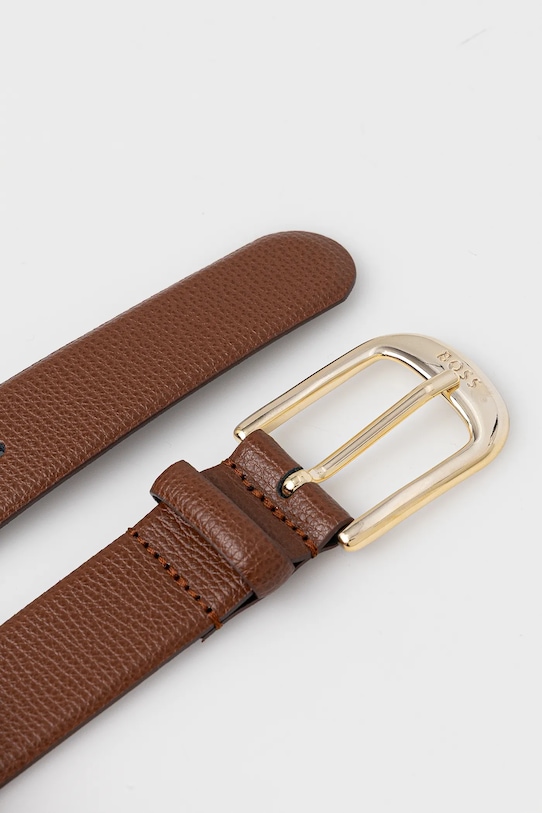 Kožený opasok BOSS 50480651 hnedá AW25