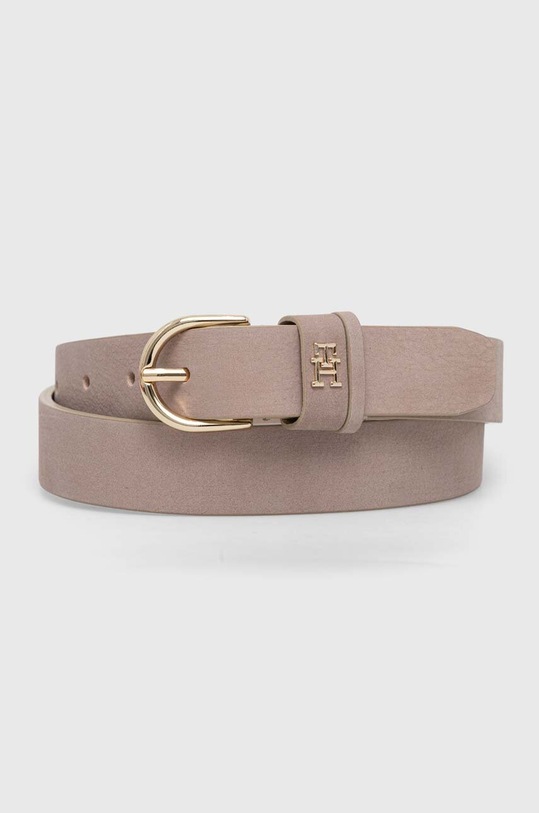 Tommy Hilfiger pasek zamszowy Planet friendly beżowy AW0AW15760