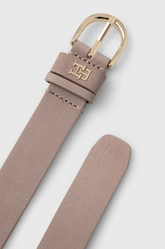 Tommy Hilfiger pasek zamszowy AW0AW15760 beżowy SS24