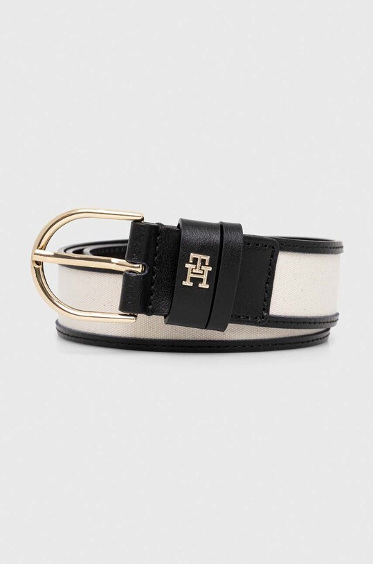Tommy Hilfiger pasek tekstylny beżowy AW0AW15761