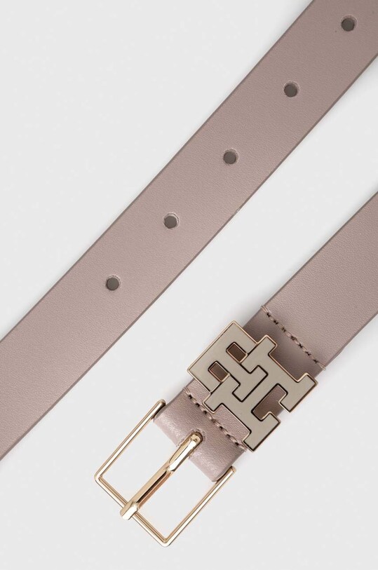 Tommy Hilfiger pasek skórzany AW0AW15763 beżowy SS24