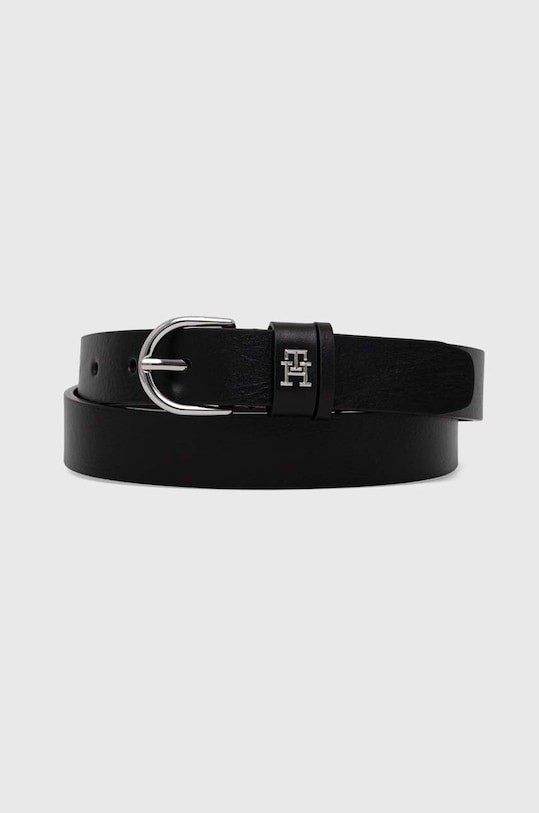 Tommy Hilfiger curea de piele Planet friendly negru AW0AW15766