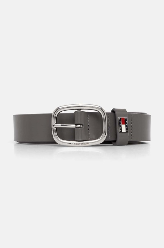 Tommy Jeans curea de piele gri AW0AW15836