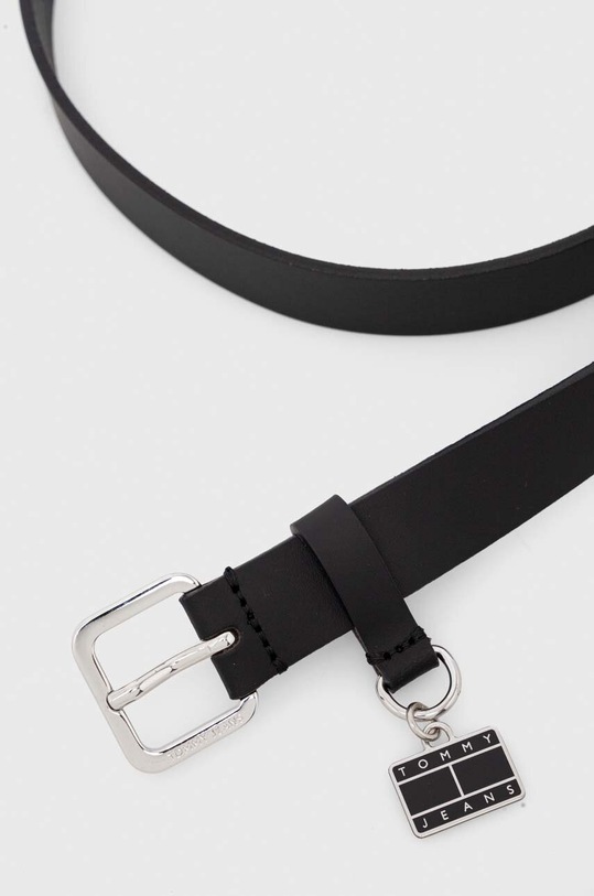 Kožený pásek Tommy Jeans AW0AW15837 černá SS24