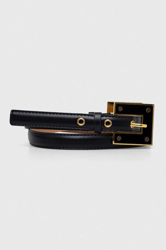 Elisabetta Franchi cintura finta pelle fiore nero CT03S41E2