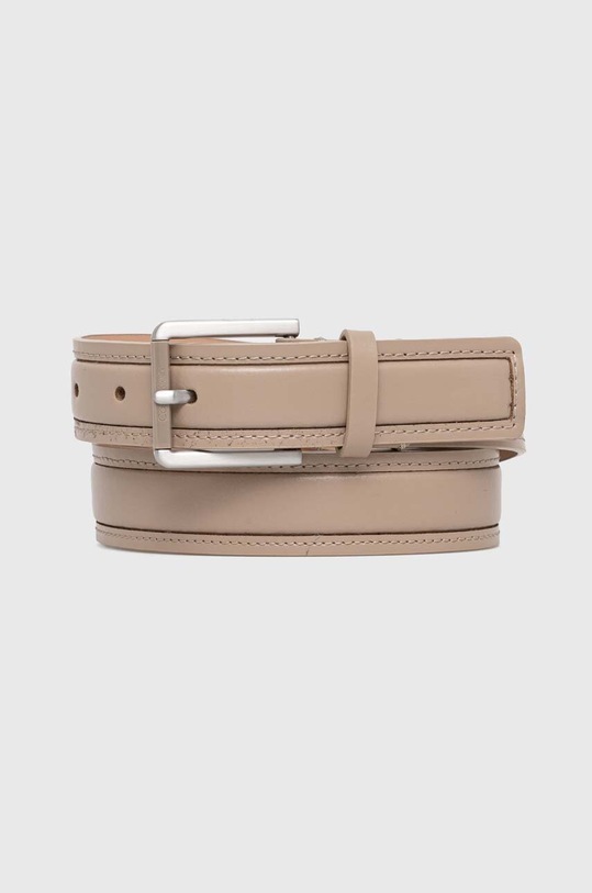 Kožený pásek Calvin Klein béžová K60K611393