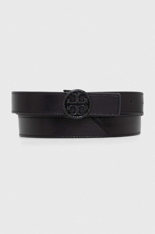 Tory Burch pasek skórzany Miller Crystal czarny 155565.003
