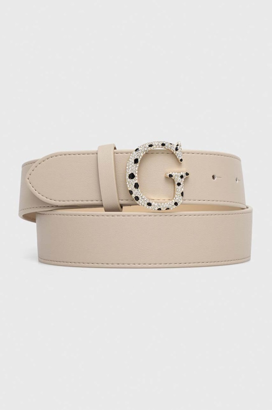 Guess pasek imitacja skóry licowej beżowy BW9052.P4130