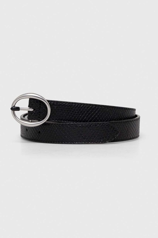 Pásek Calvin Klein Jeans imitace kůže černá K60K611584