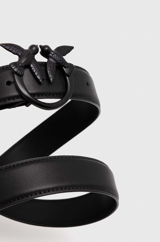Δερμάτινη ζώνη Pinko 100125.A1K2 μαύρο AA00