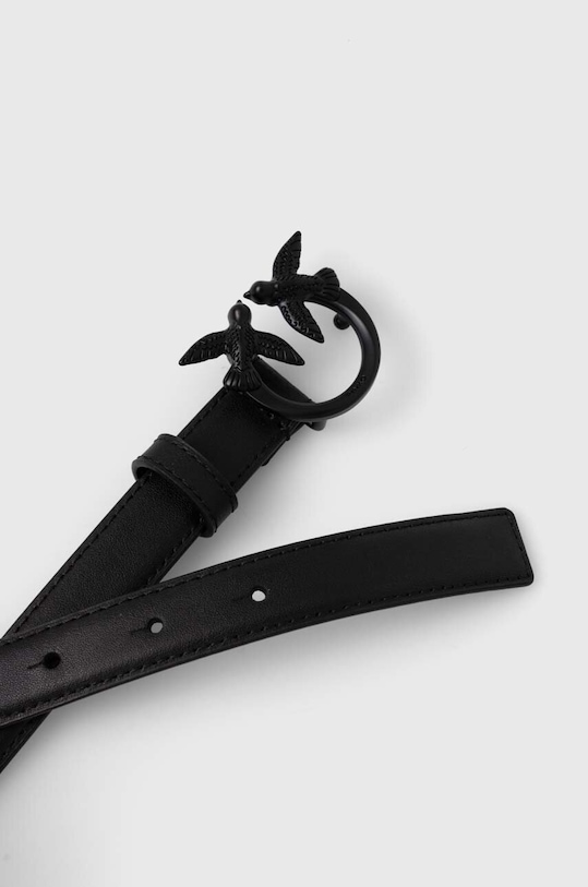 Δερμάτινη ζώνη Pinko 100143.A1K2 μαύρο AA00