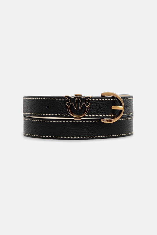Pinko curea de piele negru 102820.A158