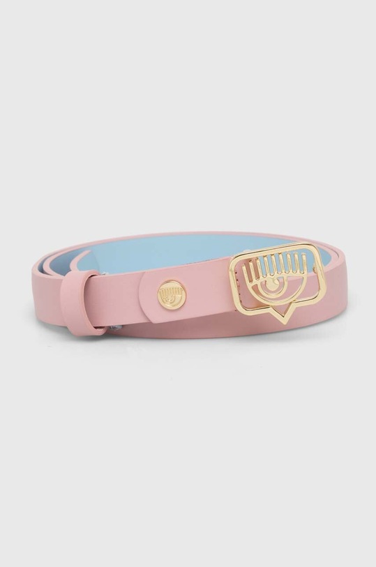 Chiara Ferragni cintura in pelle pelle fiore rosa 76SB6F05