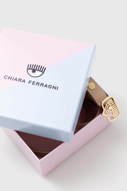 Akcesoria Chiara Ferragni pasek skórzany 76SB6F05 beżowy