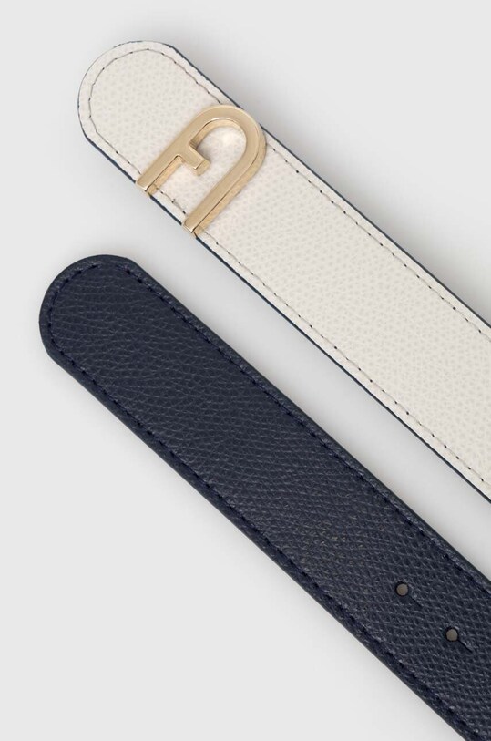 Doplňky Oboustranný kožený pásek Furla Flow WC00049.ARE000.2735S béžová