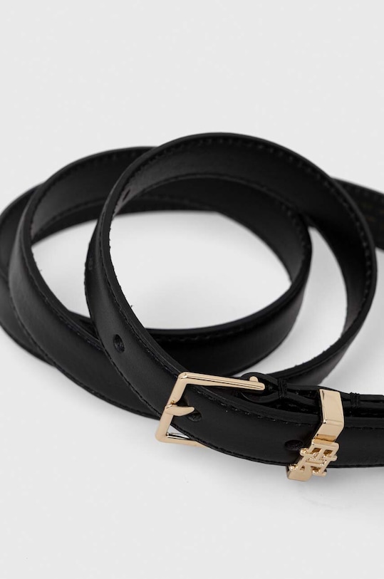 Kožený opasok Tommy Hilfiger AW0AW16024 čierna SS24