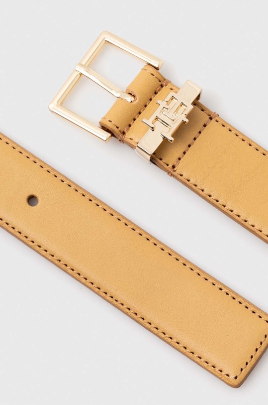 Шкіряний ремінь Tommy Hilfiger AW0AW16188 бежевий SS24