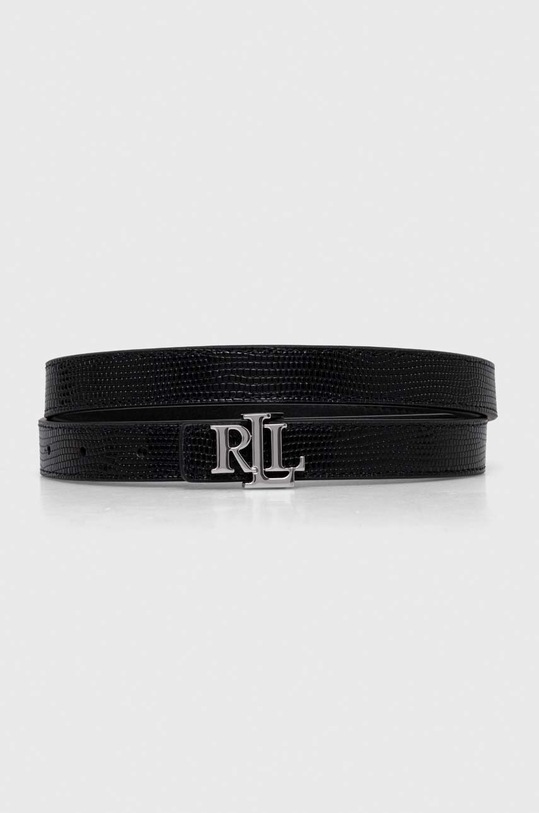 Lauren Ralph Lauren pasek skórzany dwustronny czarny 412935629